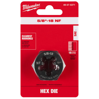 5/8"-18 NF 1-7/16" Hex Threading Die