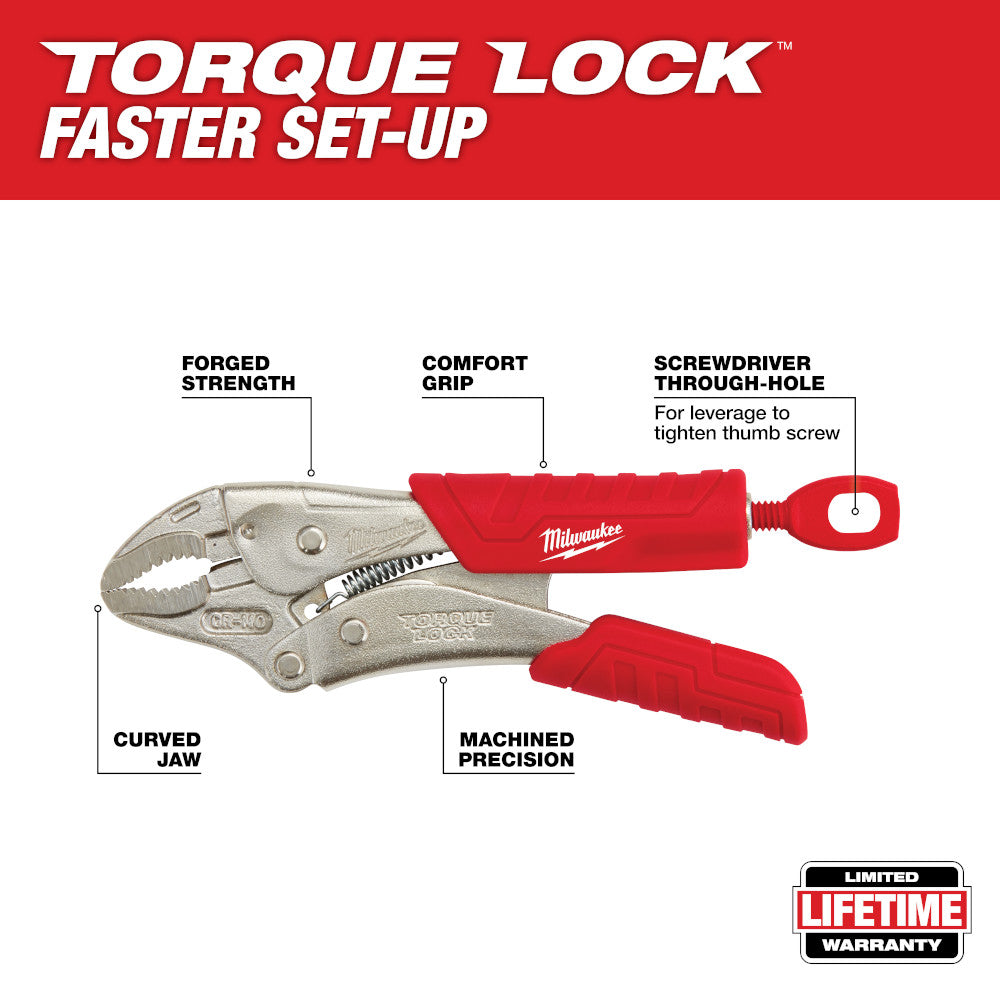 5 in. TORQUE LOCK™ Curved Jaw Locking Pliers With Grip