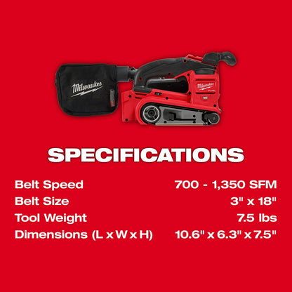 M18 FUEL™ 3"x18" Belt Sander