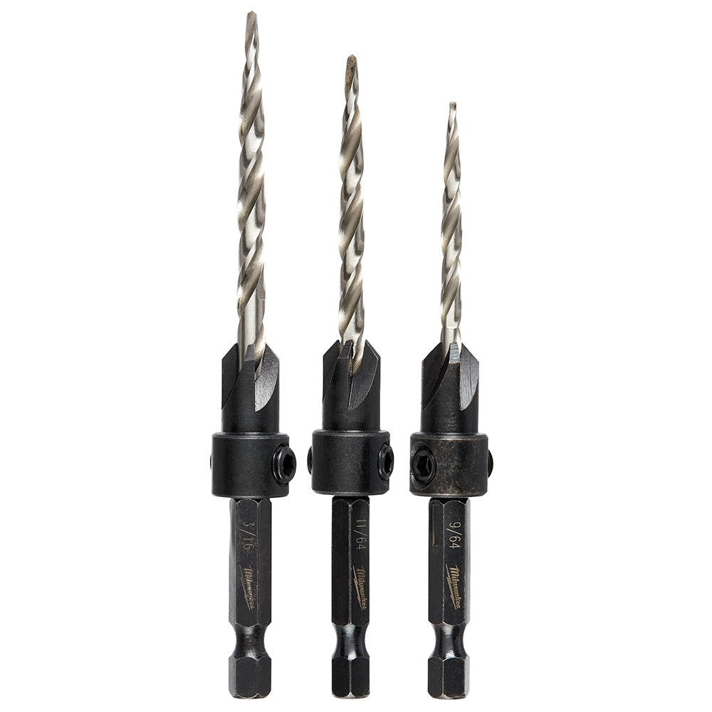 4 Pc Countersink Drill Bit Set