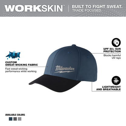 WORKSKIN™  Performance Fitted Hat - Blue LXL