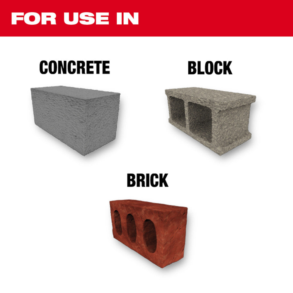 1/2" x 10" x 12" SHOCKWAVE™ Impact Duty Carbide Hammer Drill Bit with POWER TIP™