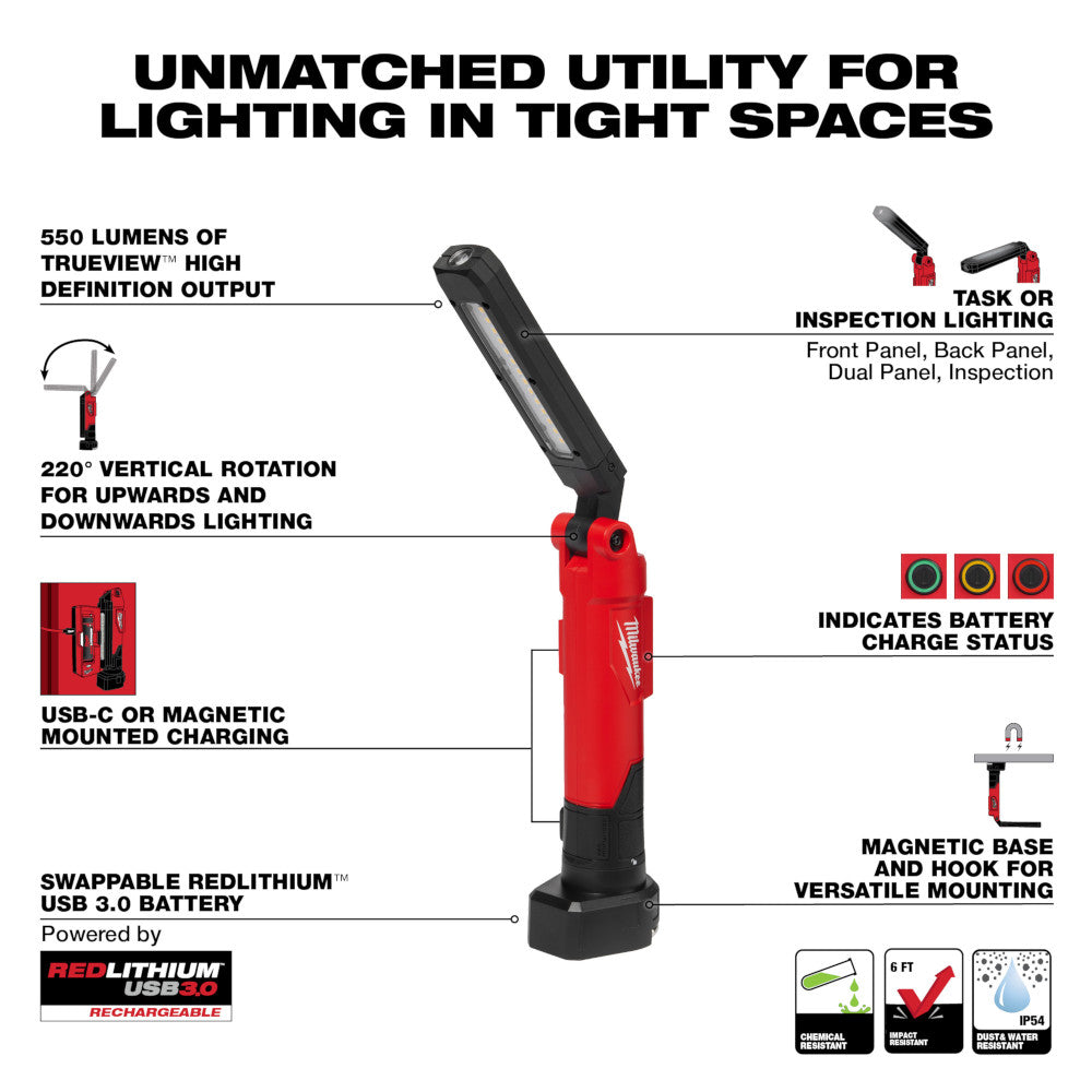 REDLITHIUM™ USB Stick Light W/ Magnet & Charging Dock