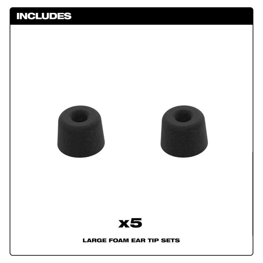 Jobsite Earbuds Foam Ear Tip Kit - L