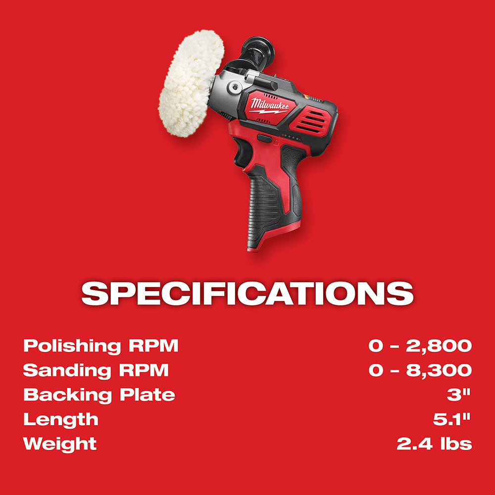 M12™ 12 Volt Lithium-Ion Cordless Variable Speed Polisher/Sander XC/Compact Battery Kit