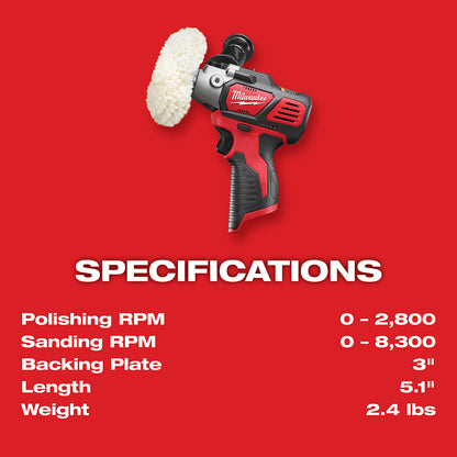 M12™ 12 Volt Lithium-Ion Cordless Variable Speed Polisher/Sander XC/Compact Battery Kit