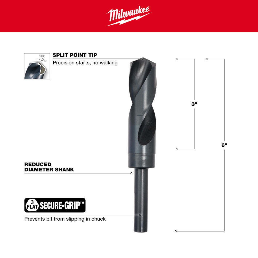 1" S&D Black Oxide Drill Bit