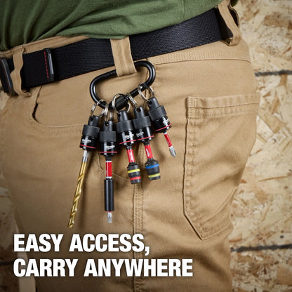 5PC Bit Holder with Carabiner