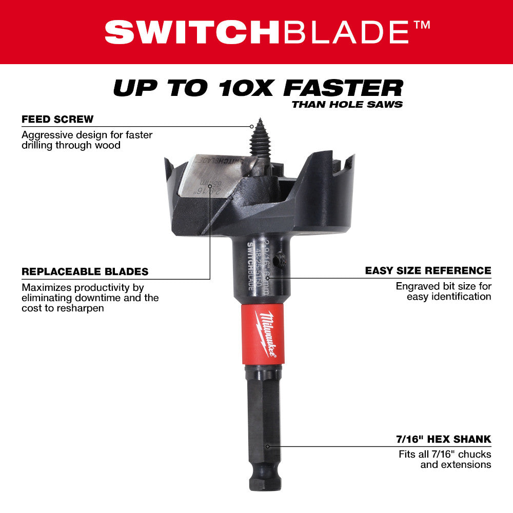 5PC SWITCHBLADE™ Selfeed Bit Plumber's Kit