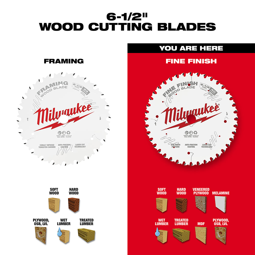 6-1/2" 40T Fine Finish Circular Saw Blade