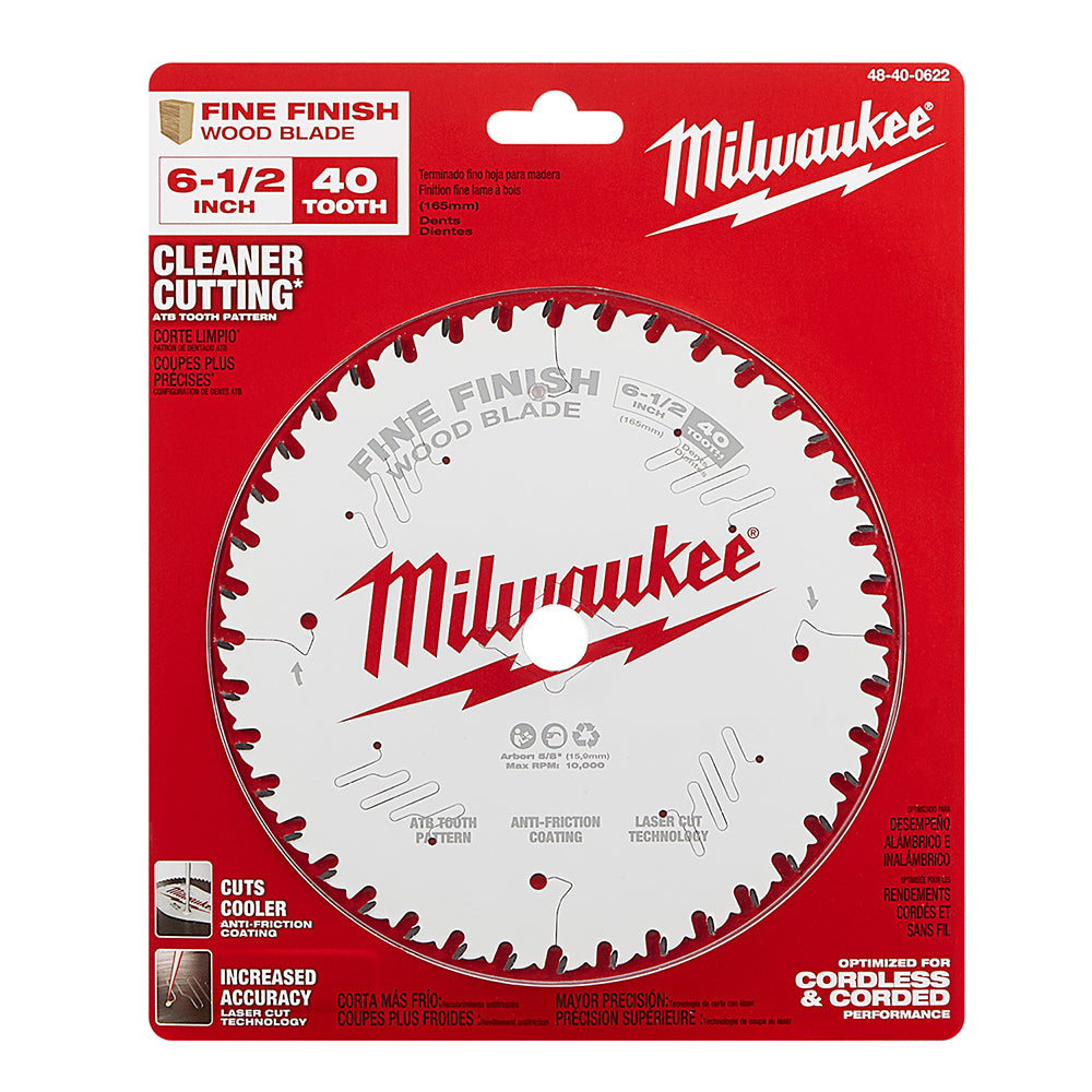 6-1/2" 40T Fine Finish Circular Saw Blade