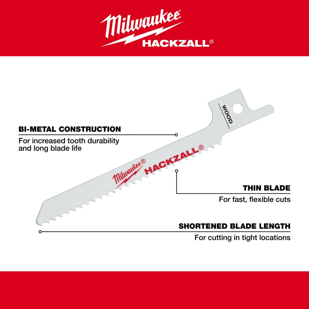 6" 4/6 TPI SAWZALL® Blade for Wood Scroll (5 PK)
