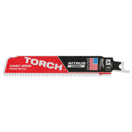 6" 8 TPI TORCH™ with NITRUS™ Carbide for Cast Iron SAWZALL® Blade (1 PK)
