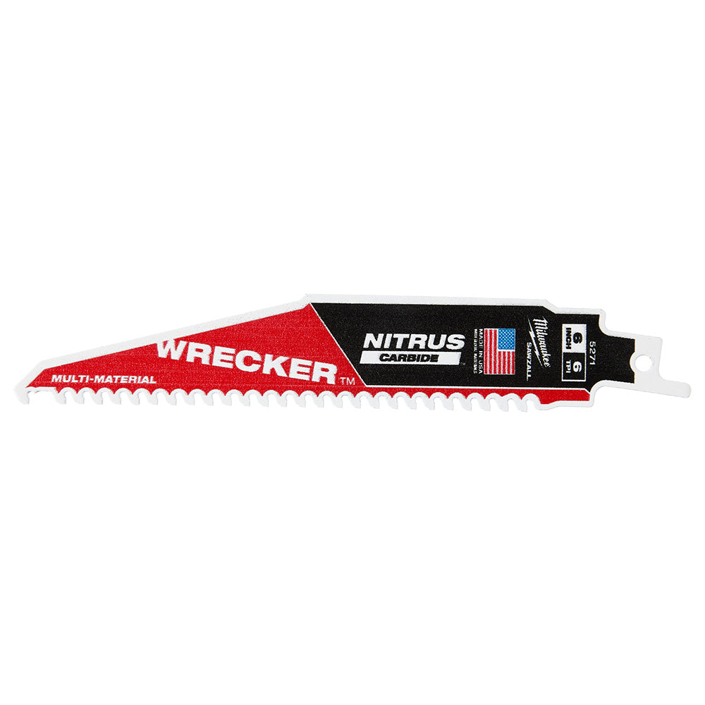 6” WRECKER™ with NITRUS™ Carbide SAWZALL® Blade for Multi-Material (1 PK)