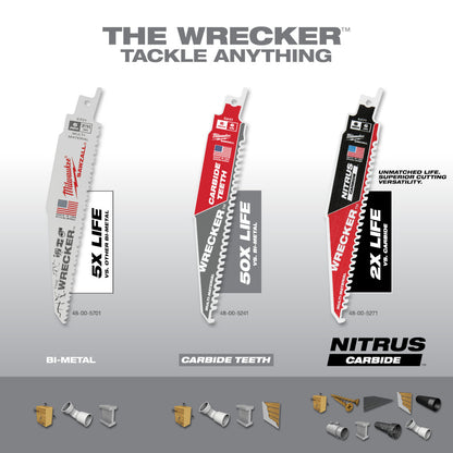 6” WRECKER™ with NITRUS™ Carbide SAWZALL® Blade for Multi-Material (1 PK)