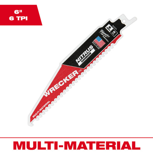 6” WRECKER™ with NITRUS™ Carbide SAWZALL® Blade for Multi-Material (1 PK)