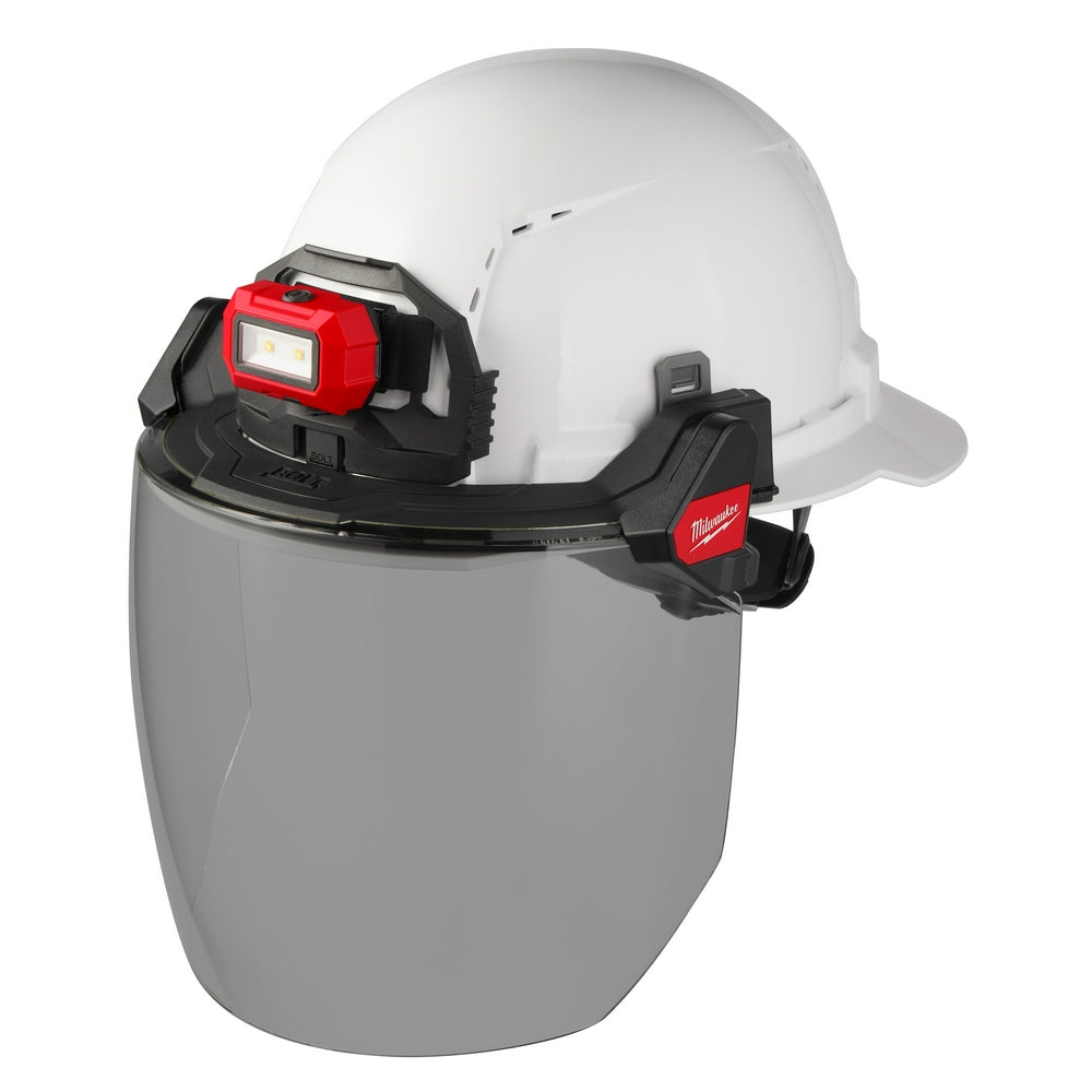 BOLT™ Full Face Shield - Gray Dual Coat Lens (Compatible with Safety Helmets & Hard Hats)