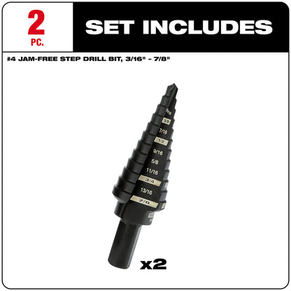 Step Drill Bit Set #4 - 2PC