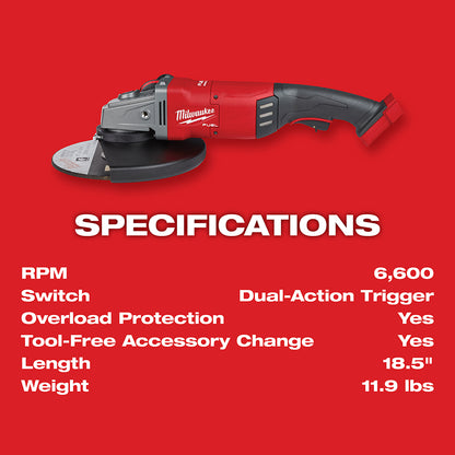 M18 FUEL™ 7 in. / 9 in. Large Angle Grinder