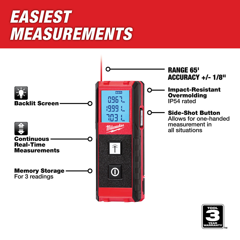 65 Ft. Laser Distance Meter