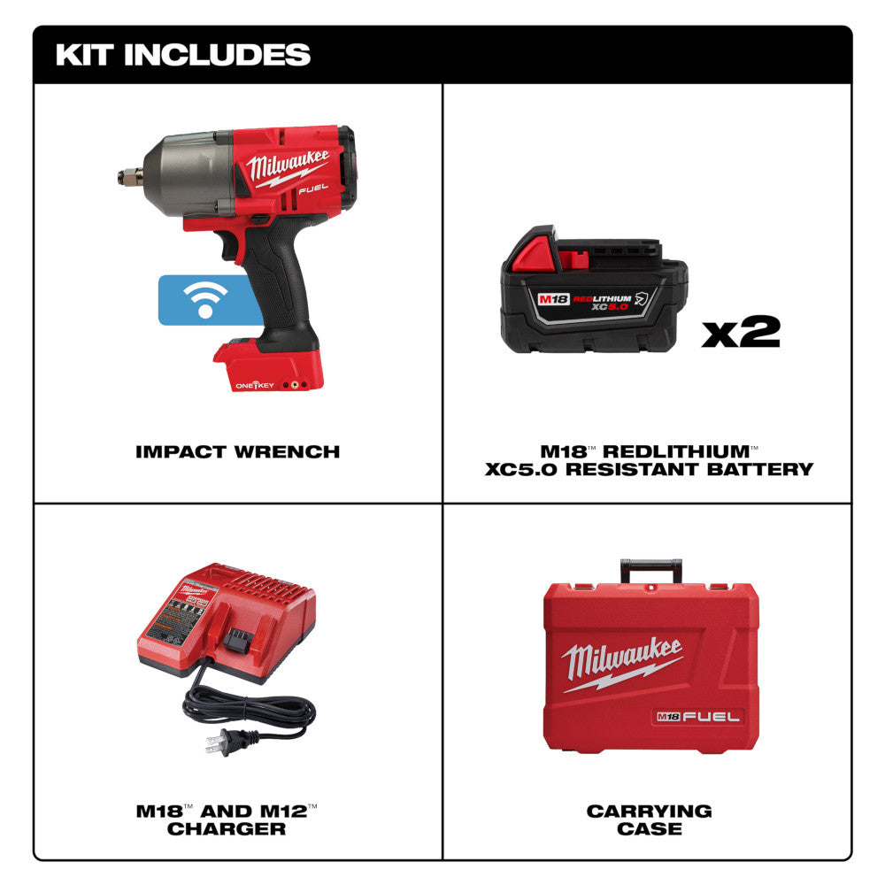 M18 FUEL™ w/ONE-KEY™ High Torque Impact Wrench 1/2" Friction Ring Kit