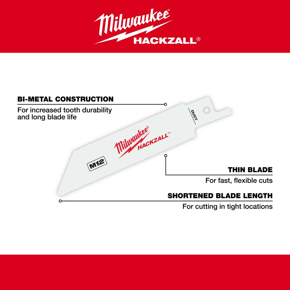 4" 24 TPI SAWZALL®  Blade for Duct (5 PK)