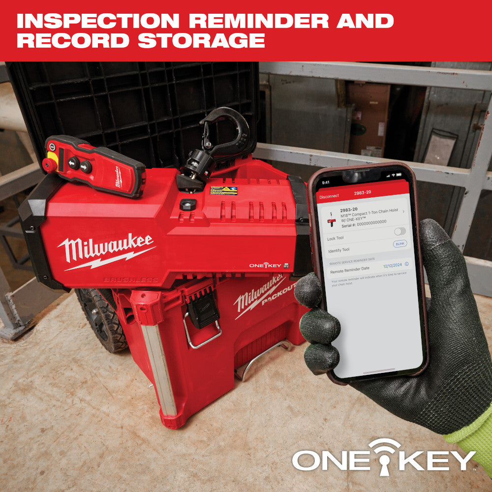 M18™ Compact 1-Ton Chain Hoist w/ ONE-KEY™