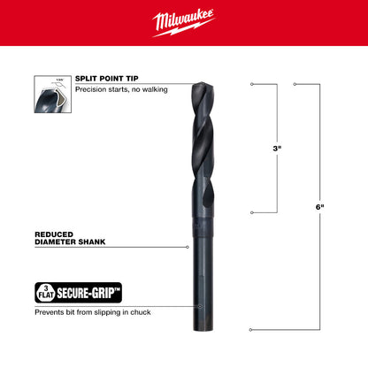 9/16" S&D Black Oxide Drill Bit