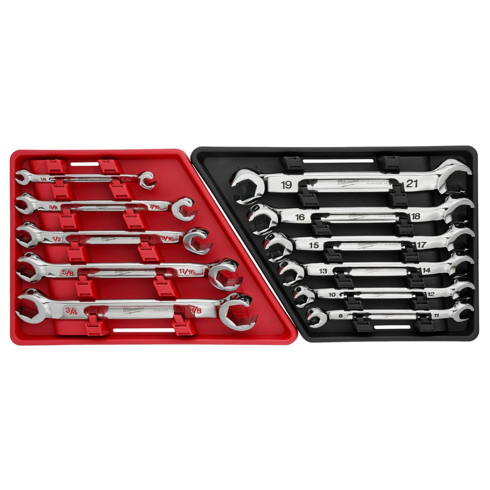 6pc Double End Flare Nut Wrench Set - Metric