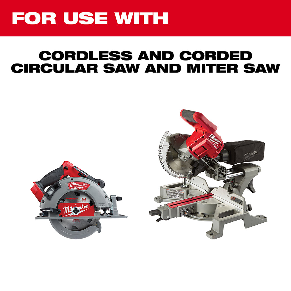 For use with Cordless and Corded Circular Saw and Miter Saw