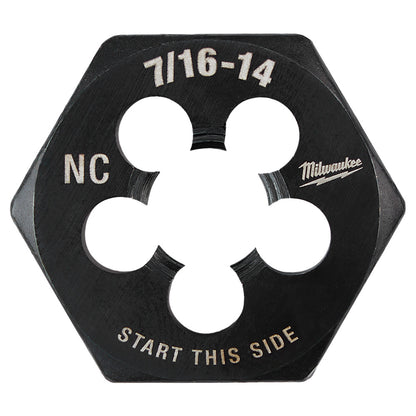 7/16"-14 NC 1-Inch Hex Threading Die