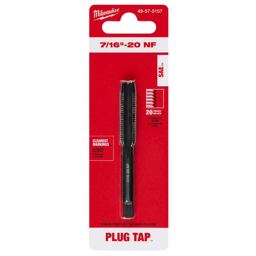 7/16"-20 NF Straight Flute Plug Tap