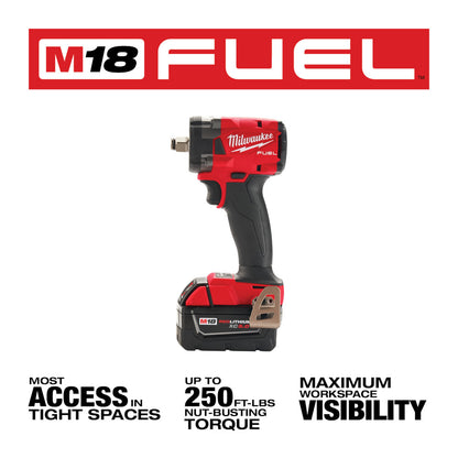 M18 FUEL™ 1/2" Compact Impact Wrench w/ Friction Ring Kit