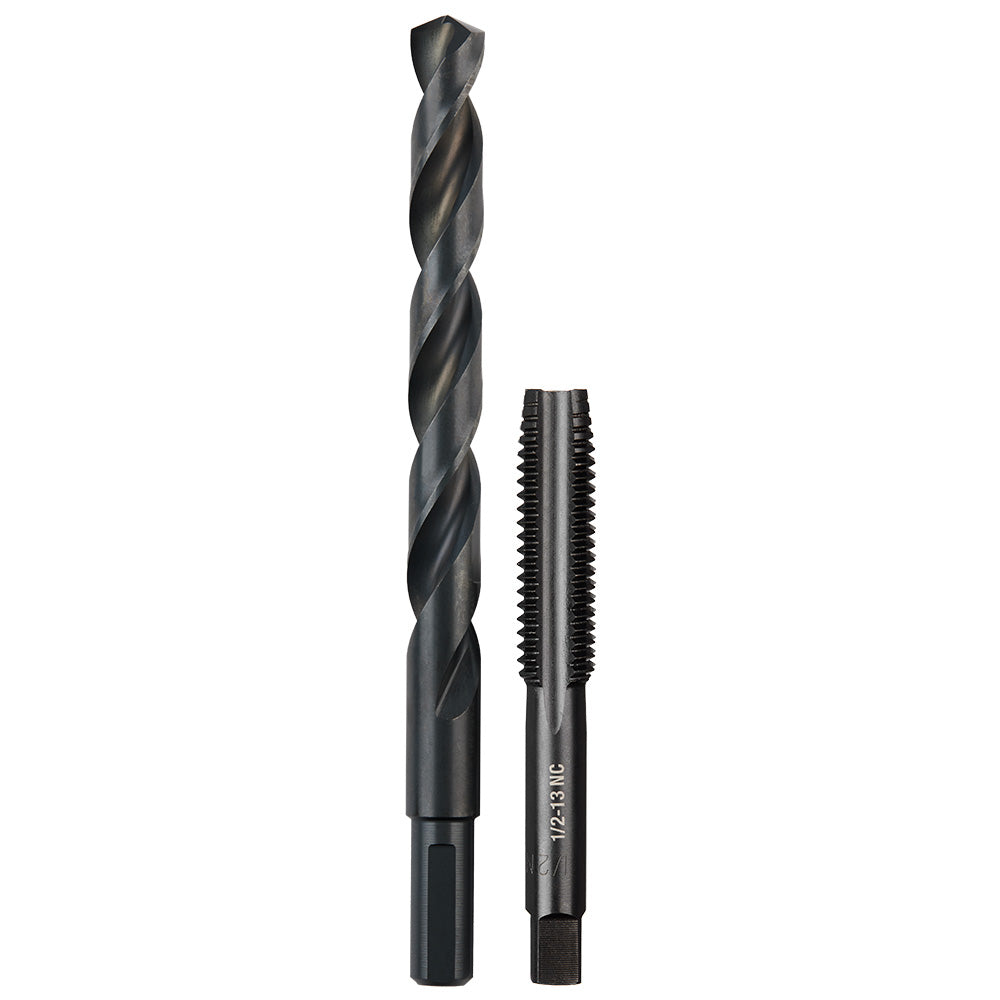 1/2"-13 NC Straight Flute Plug Tap & 27/64" Drill Bit