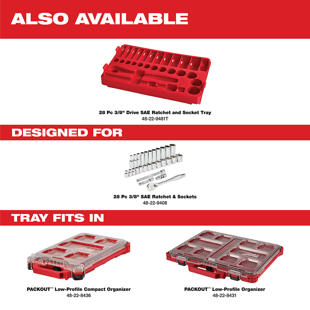 3/8 in. Drive 28 pc. Ratchet & Socket Set- SAE