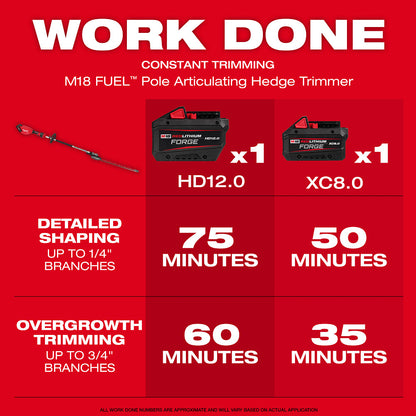 M18 FUEL™ Pole Articulating Hedge Trimmer Kit