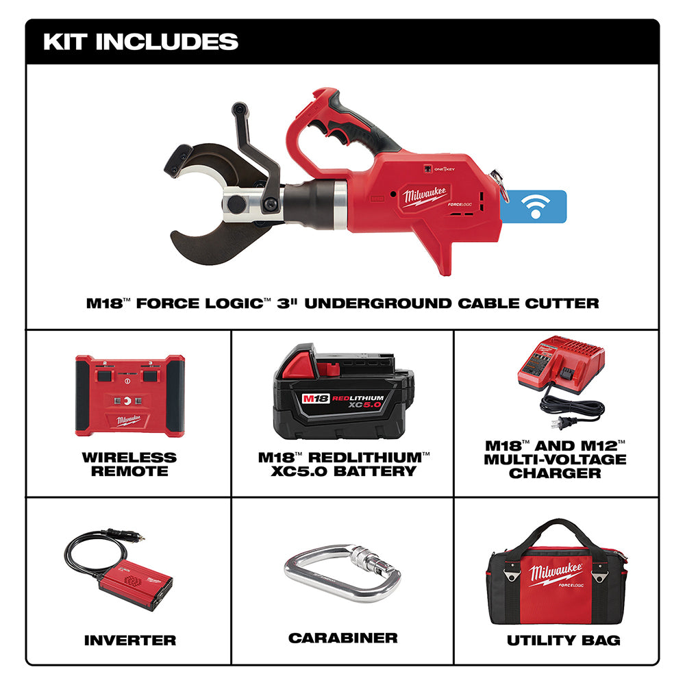 M18™ FORCE LOGIC™ 3 in. Underground Cable Cutter with Wireless Remote