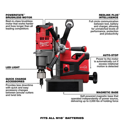 M18 FUEL™ 1-1/2" Lineman Magnetic Drill Kit