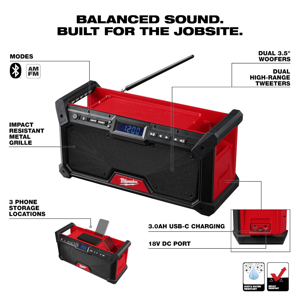 M18™ Bluetooth® Jobsite Radio