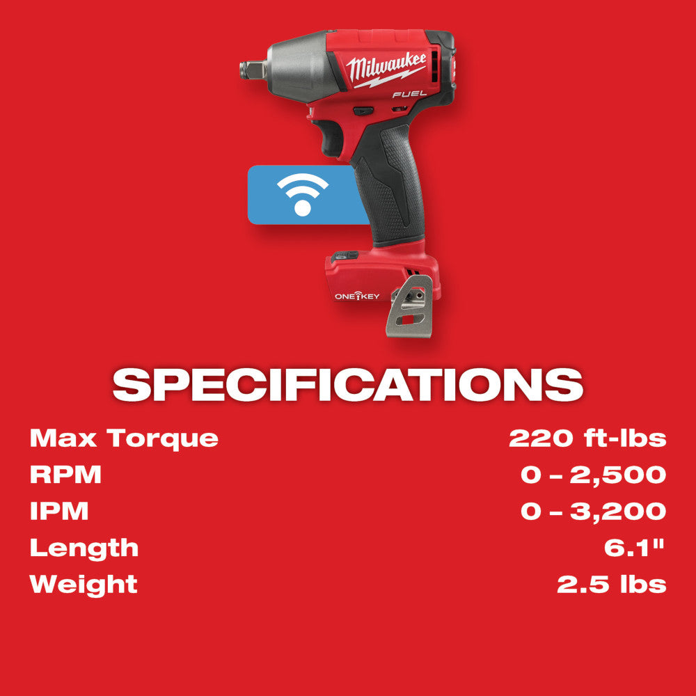 M18 FUEL™ 1/2 in. Compact Impact Wrench w/ Friction Ring with ONE-KEY™