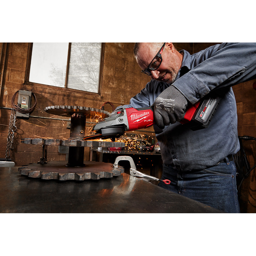 M18 FUEL™ 5" Flathead Braking Grinder, Paddle Switch No-Lock
