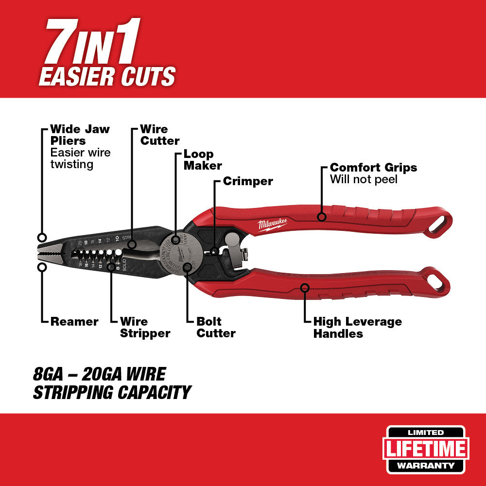 7IN1 High-Leverage Combination Pliers
