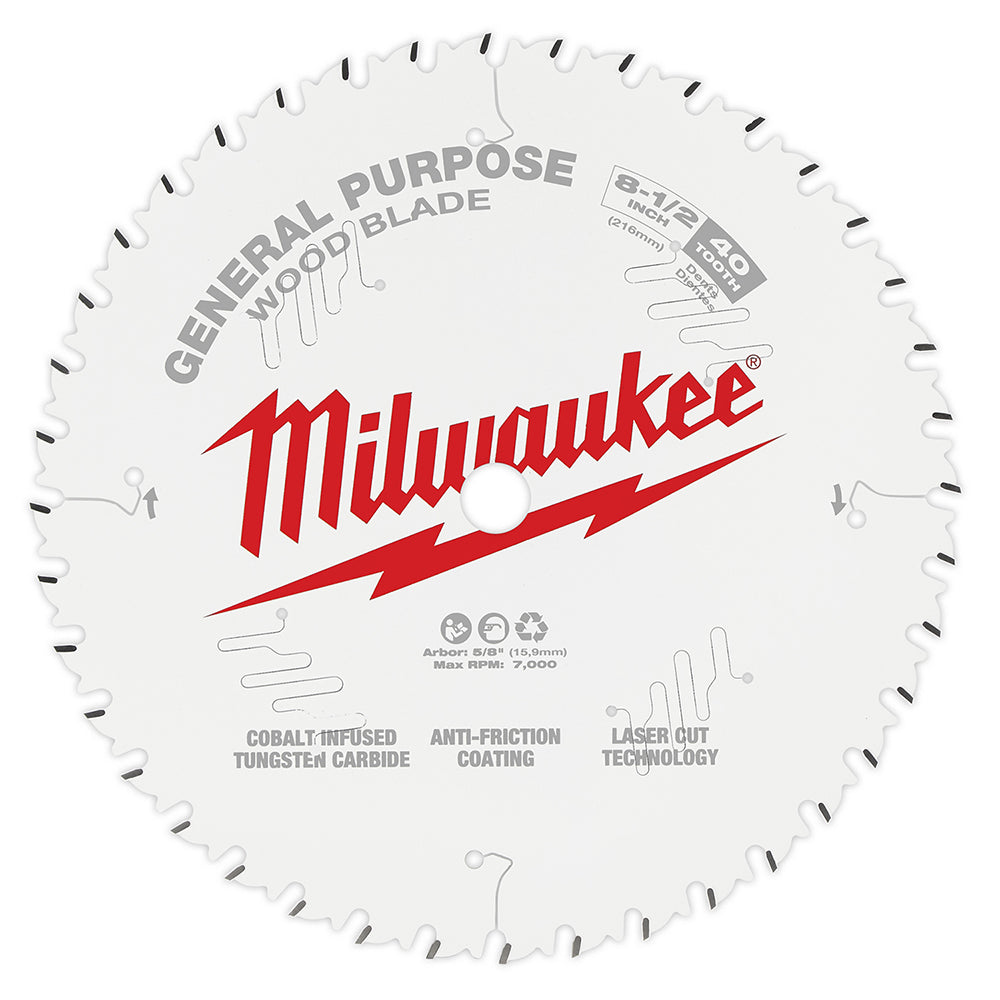 8-1/2" 40T General Purpose Circular Saw Blade
