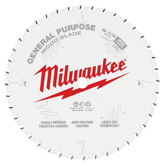 8-1/2" 40T General Purpose Circular Saw Blade