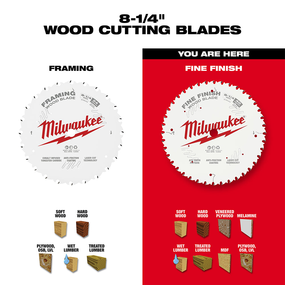 8-1/4" 40T Fine Finish Circular Saw Blade