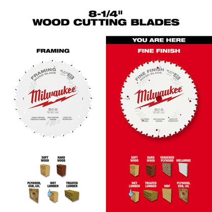 8-1/4" 40T Fine Finish Circular Saw Blade