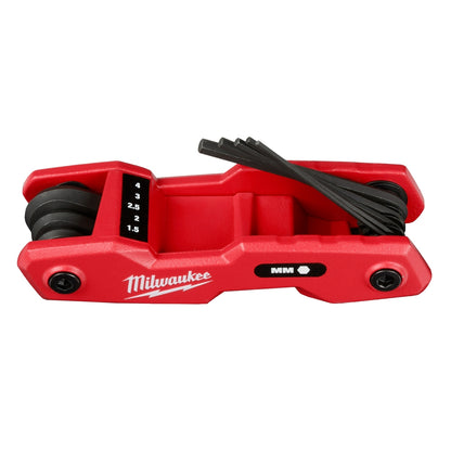8-Key Folding Hex Key Set - Metric
