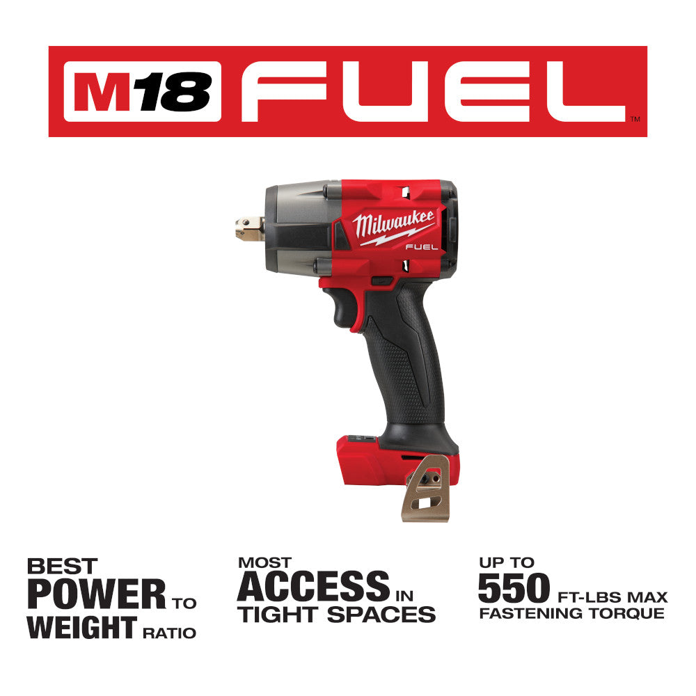M18 FUEL™ 1/2 Mid-Torque Impact Wrench w/ Pin Detent