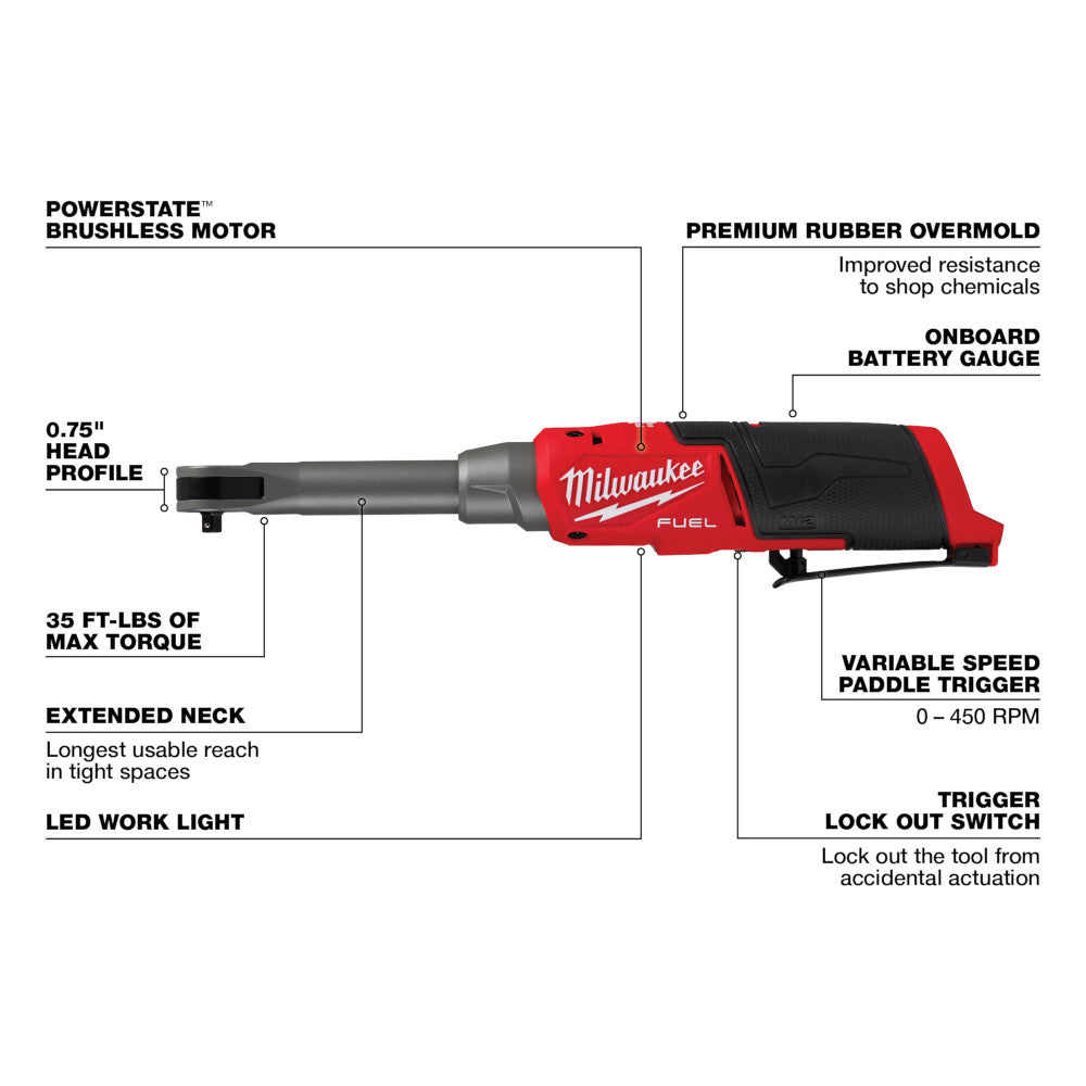 M12 FUEL™ 3/8" Extended Reach High Speed Ratchet