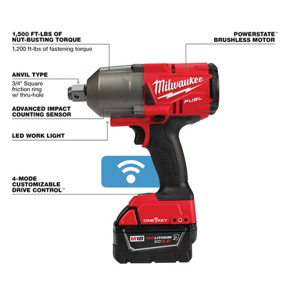 M18 FUEL™ w/ONE-KEY™ High Torque Impact Wrench 3/4" Friction Ring Kit